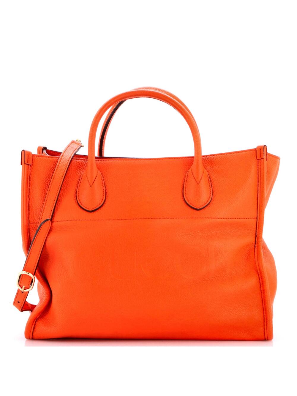 Gucci Logo Tote Embossed Leather Small #364767G10B